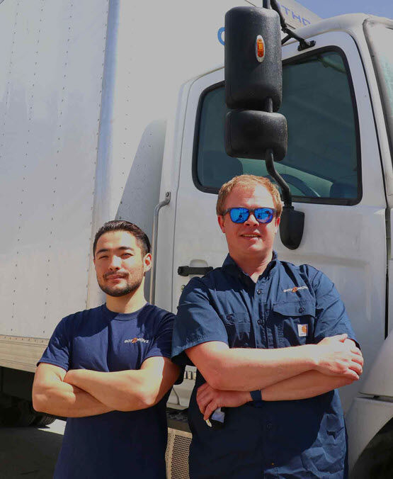 moving company workers helping with boxes during a move in San Francisco