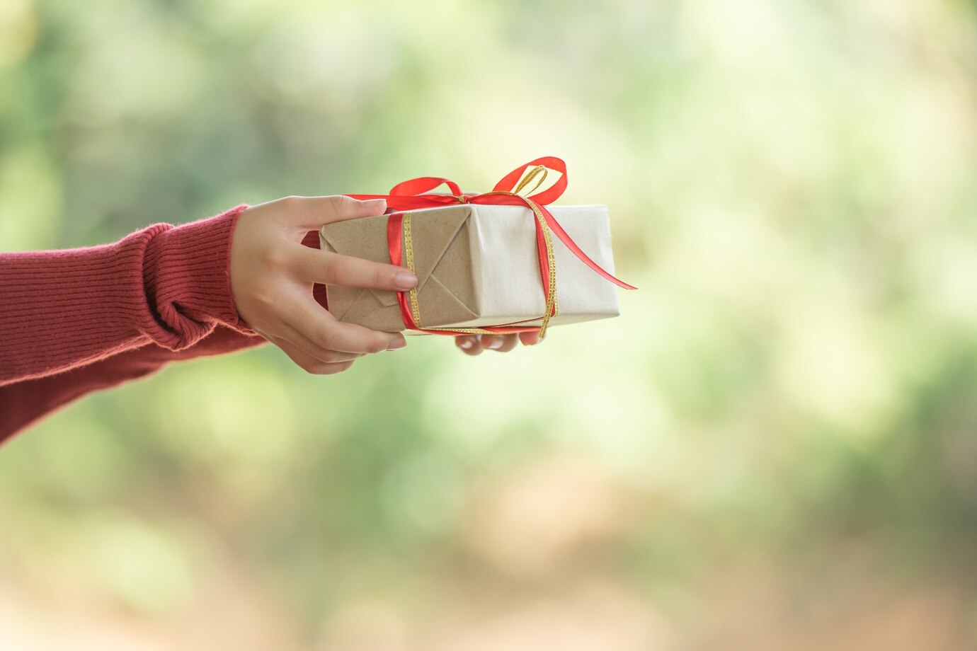 gift in hands