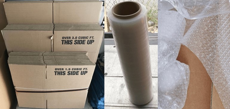 Packing materials for your belongings